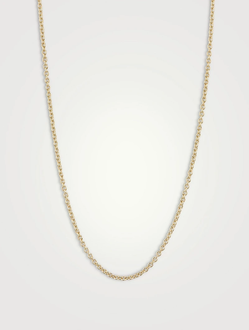 14K Gold Heavy Tiffany Chain Necklace - 20-Inch