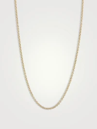 14K Gold Heavy Tiffany Chain Necklace - 20-Inch
