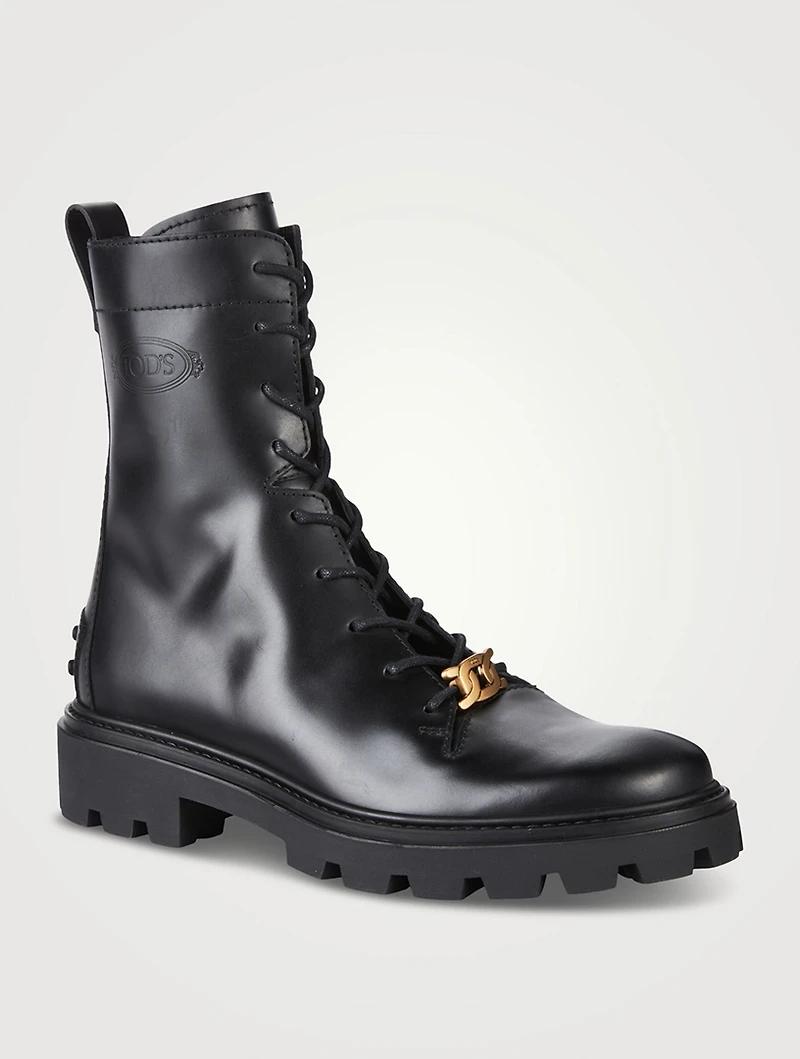 Leather Combat Boots