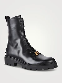 Leather Combat Boots