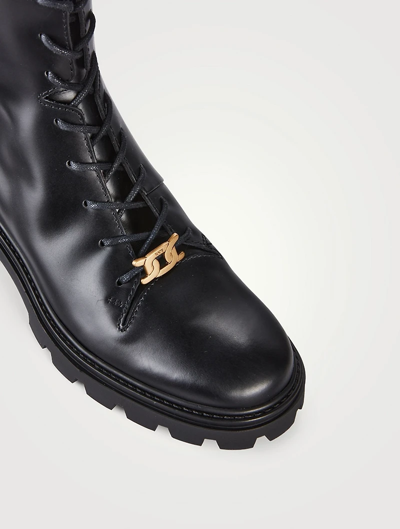Leather Combat Boots