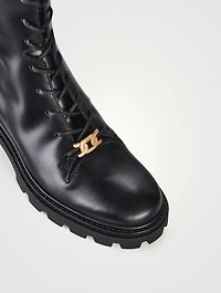 Leather Combat Boots