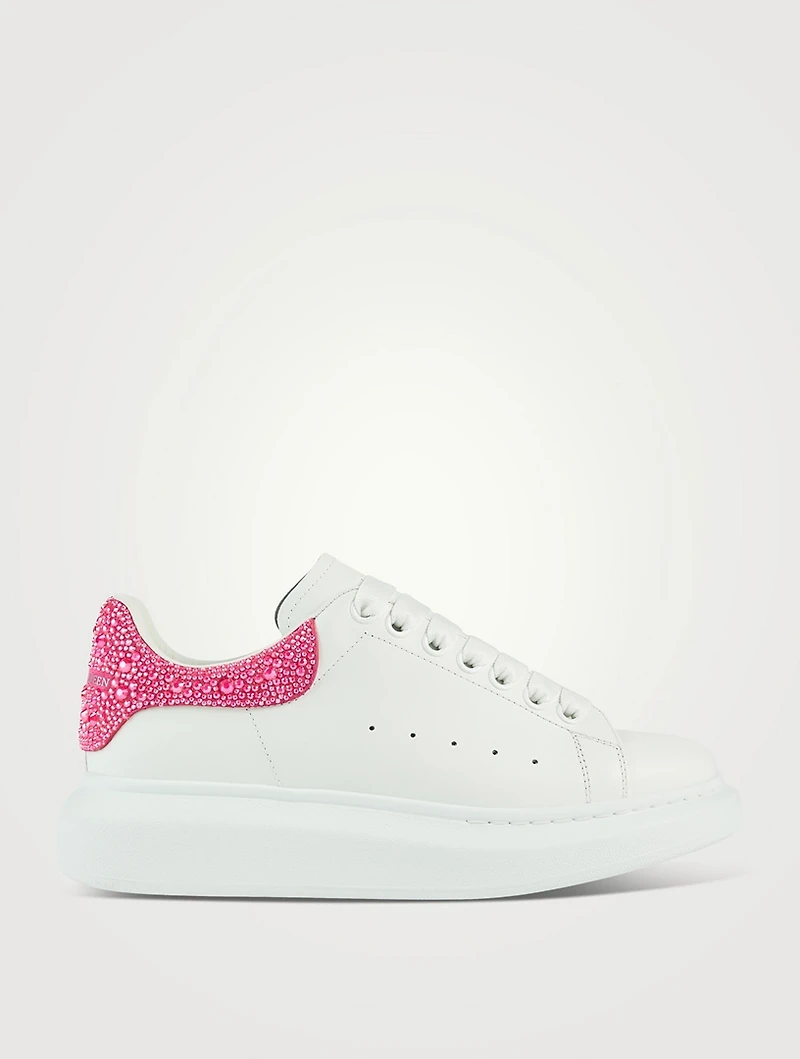 Oversized Embellished Leather Sneakers