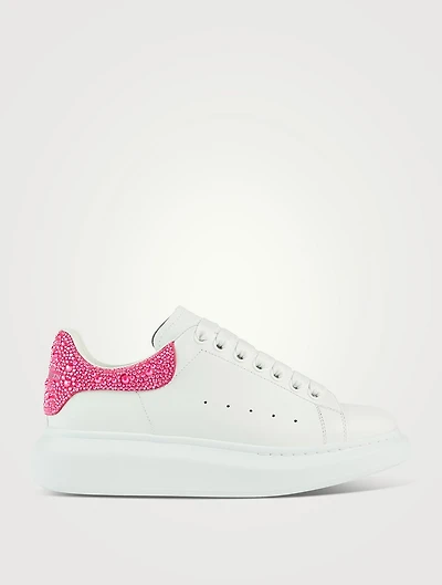 Oversized Embellished Leather Sneakers
