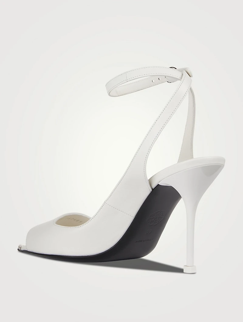 Punk Ankle-Strap Leather Sandals