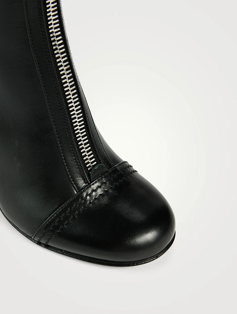 Buckle Leather Ankle Boots