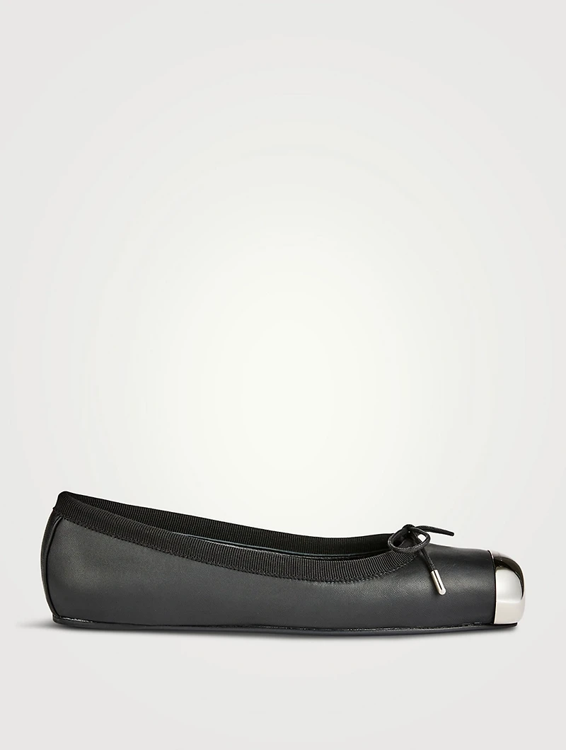 Punk Leather Ballet Flats