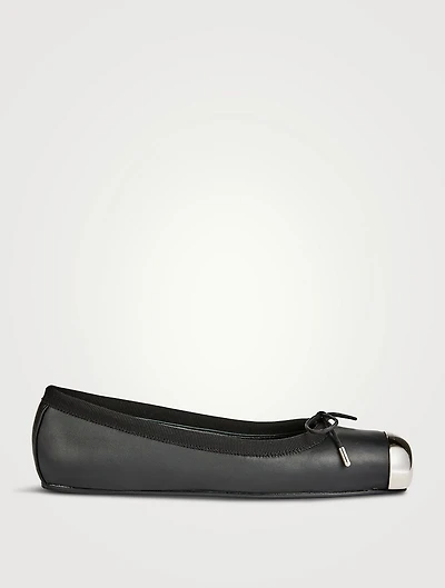Punk Leather Ballet Flats