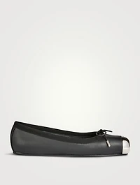 Punk Leather Ballet Flats
