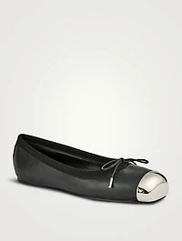Punk Leather Ballet Flats