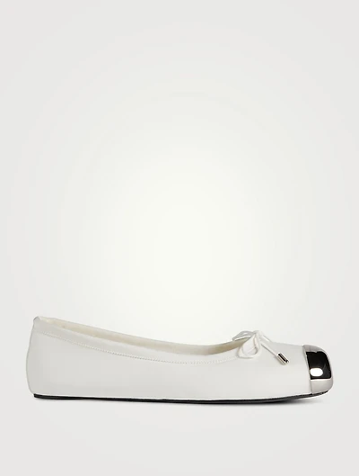 Punk Leather Ballet Flats