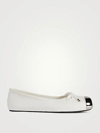Punk Leather Ballet Flats