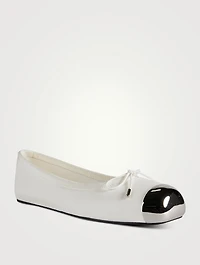 Punk Leather Ballet Flats