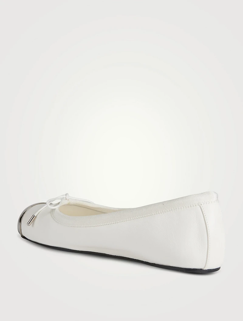 Punk Leather Ballet Flats