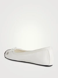 Punk Leather Ballet Flats