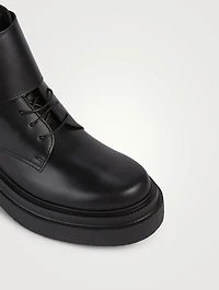 Leather Lace-Up Combat Boots