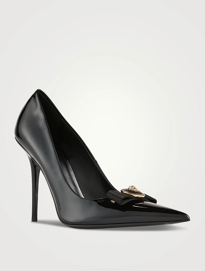 Gianni Ribbon Leather Pumps