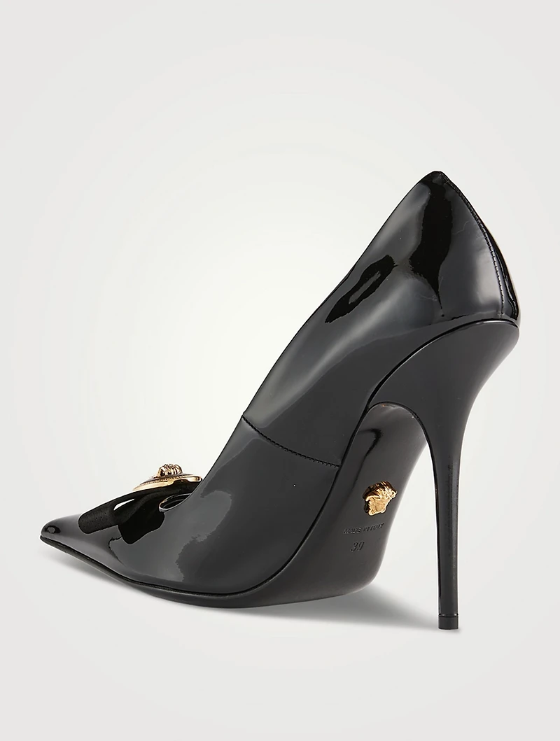 Gianni Ribbon Leather Pumps