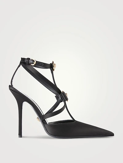Gianni Ribbon Satin Pumps