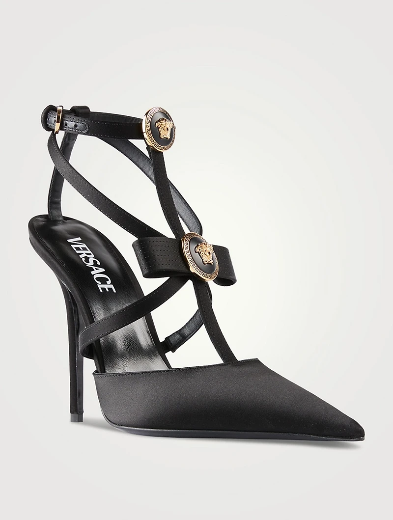 Gianni Ribbon Satin Pumps