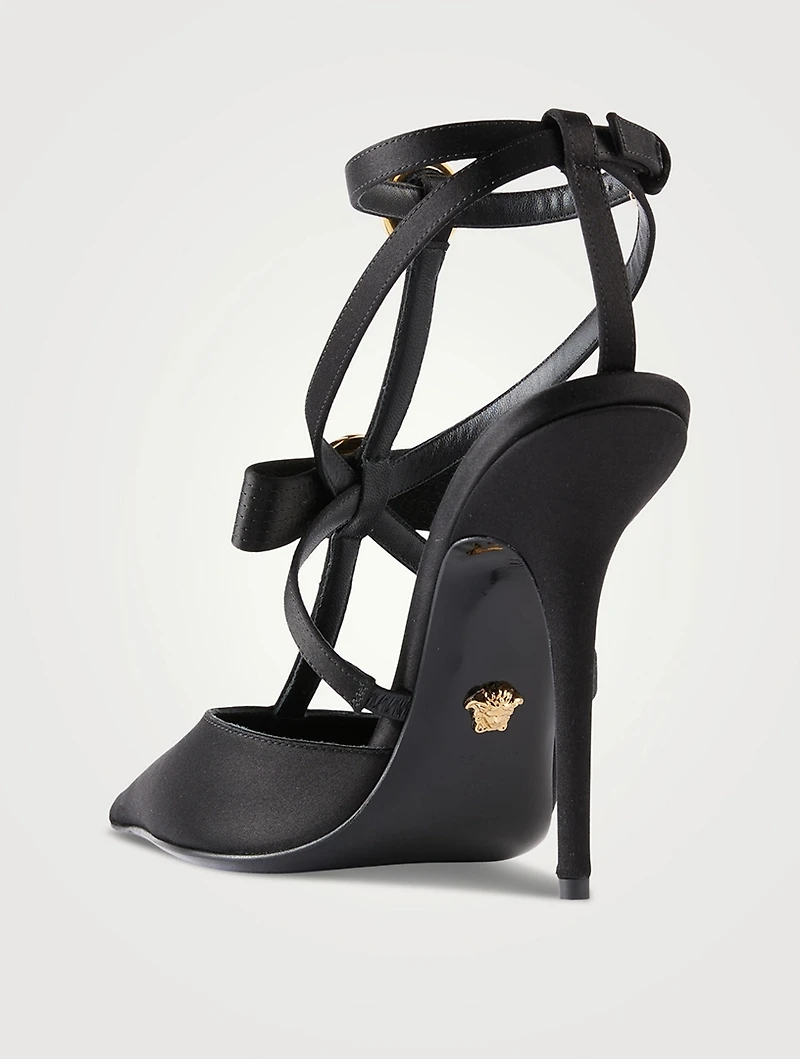 Gianni Ribbon Satin Pumps