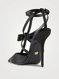 Gianni Ribbon Satin Pumps
