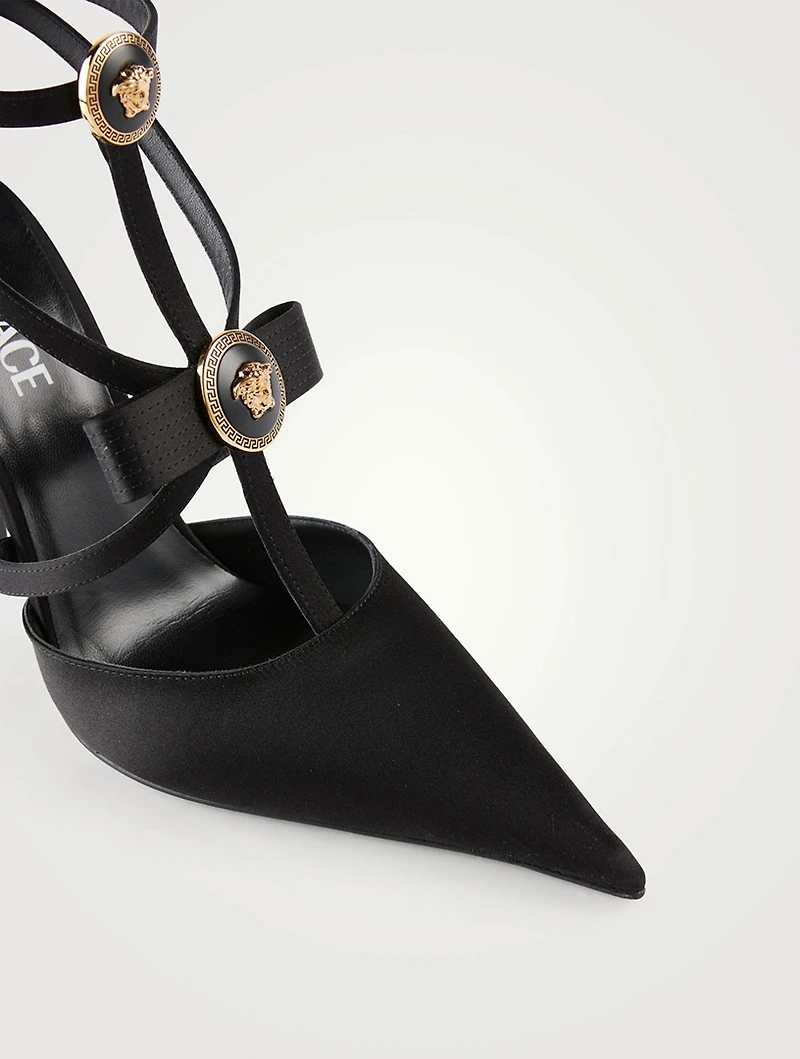 Gianni Ribbon Satin Pumps