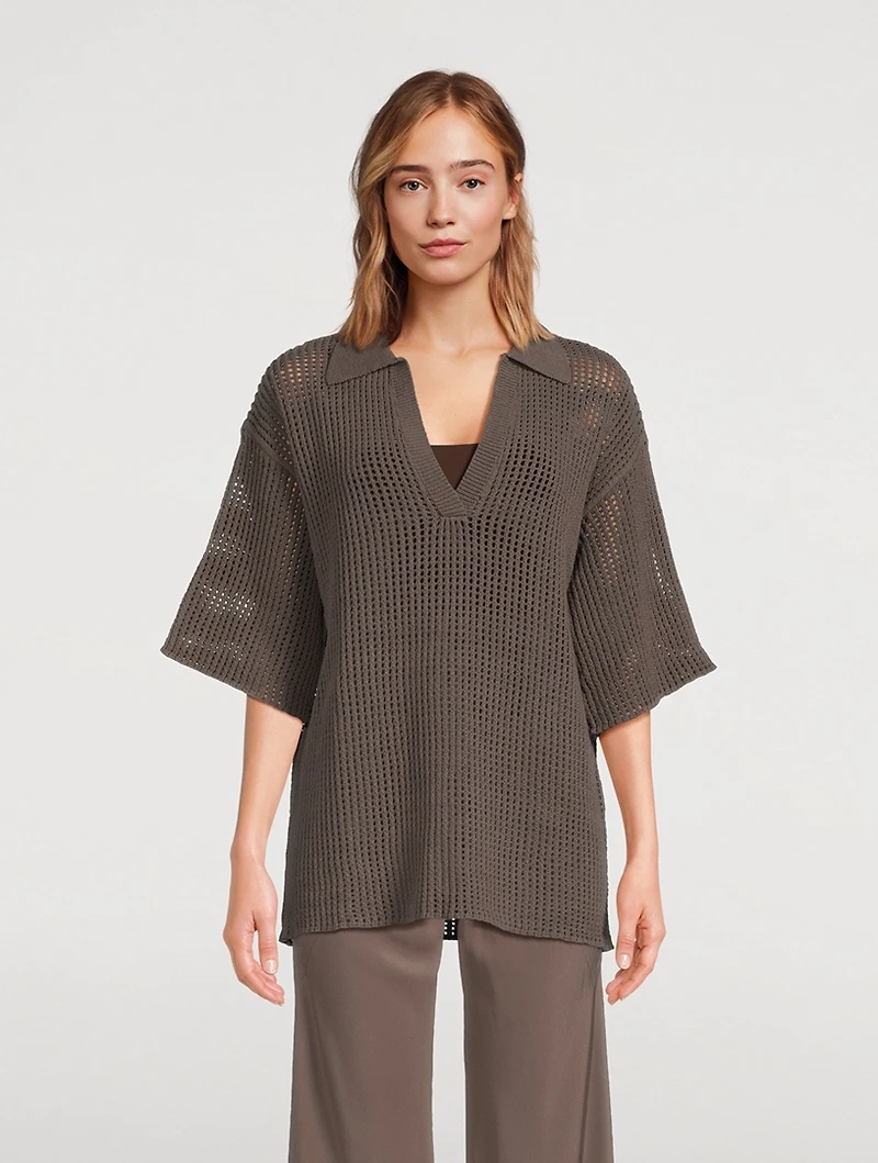 Cotton Crochet Shirt