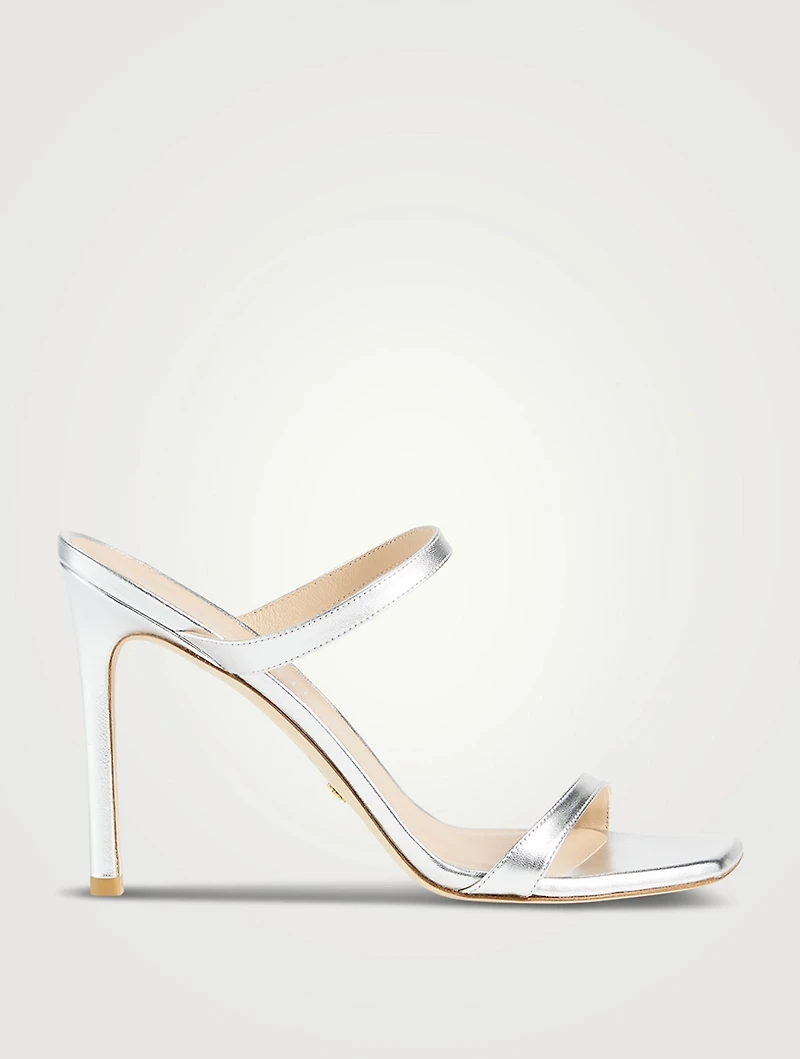Aleena Metallic Leather Mules