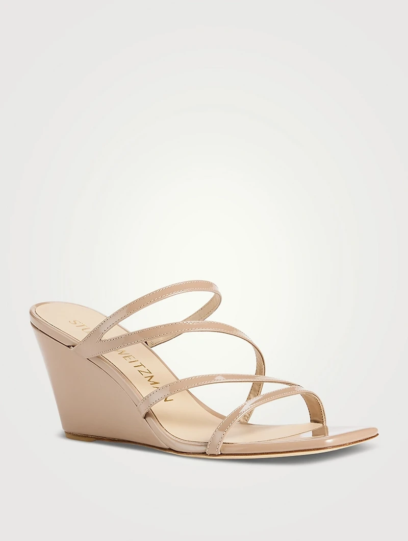 Strapeze Patent Leather Wedge Mules