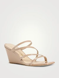 Strapeze Patent Leather Wedge Mules