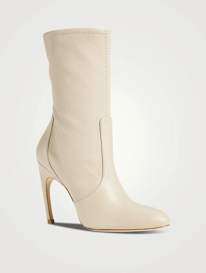 Luxecurve Stretch Leather Sock Boots