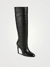 Luxecurve Slouch Leather Knee-High Boots