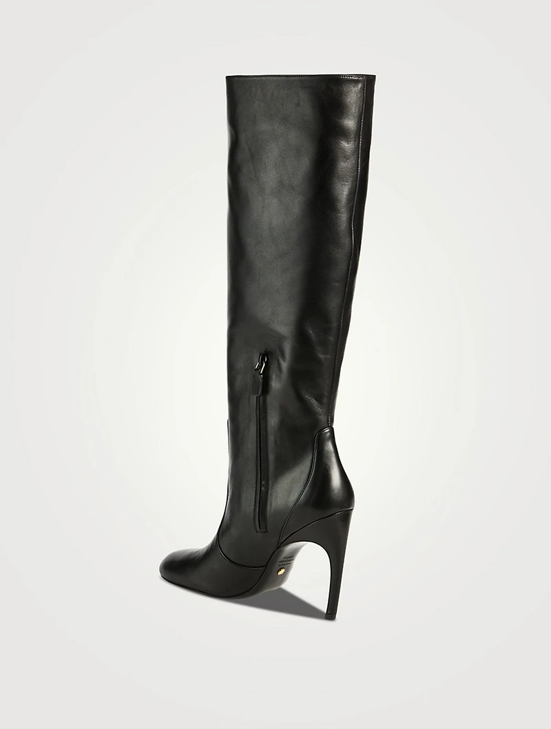 Luxecurve Slouch Leather Knee-High Boots