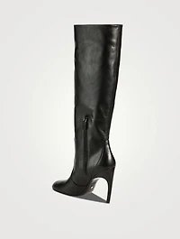 Luxecurve Slouch Leather Knee-High Boots