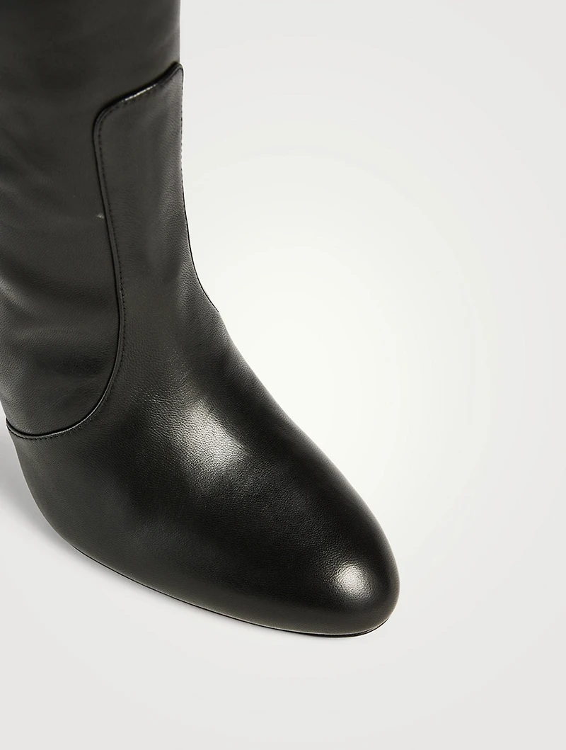 Luxecurve Slouch Leather Knee-High Boots