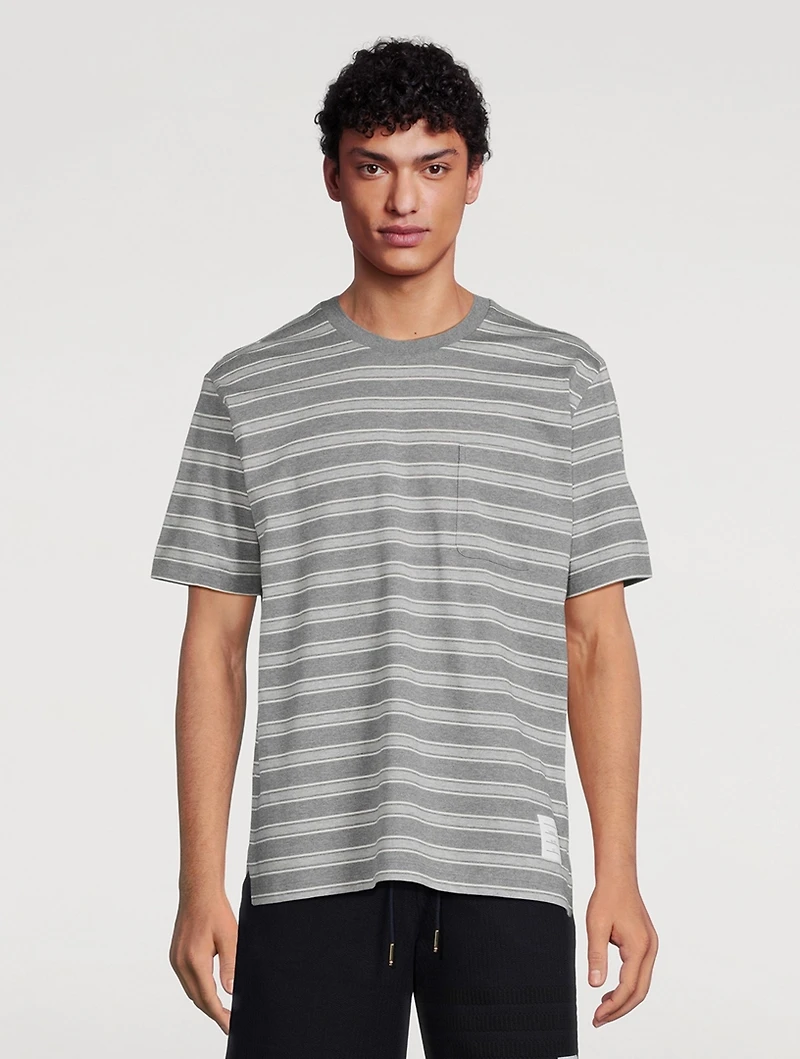 Cotton Jersey T-Shirt Striped Print