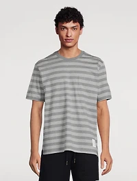 Cotton Jersey T-Shirt Striped Print
