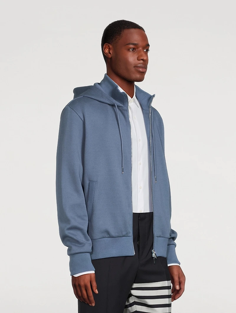 Funnel-Neck Zip Hoodie