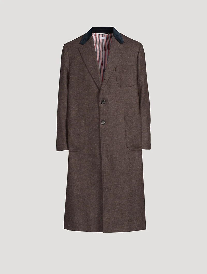 Shetland Elongated Sack Overcoat