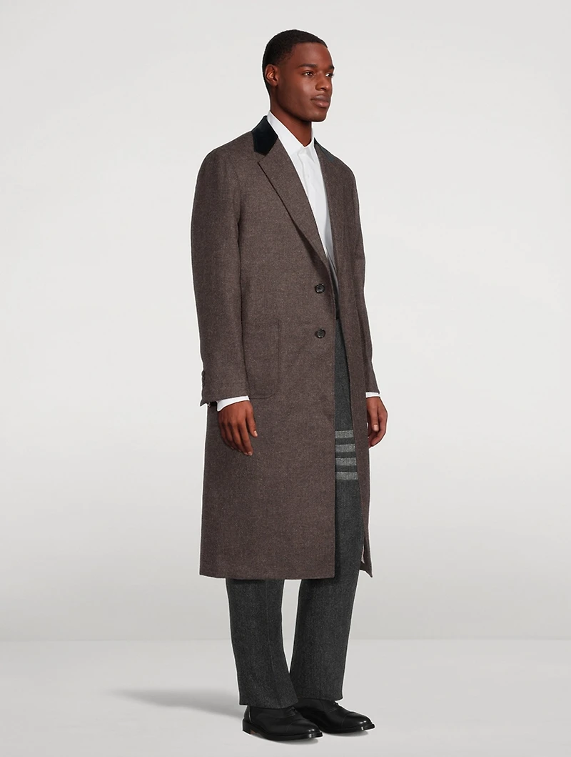 Shetland Elongated Sack Overcoat