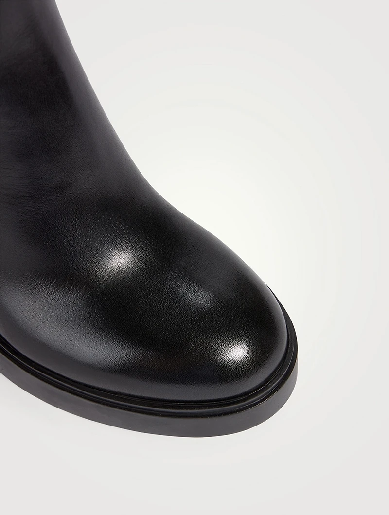 Libra Leather Platform Knee-High Boots