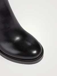 Libra Leather Platform Knee-High Boots