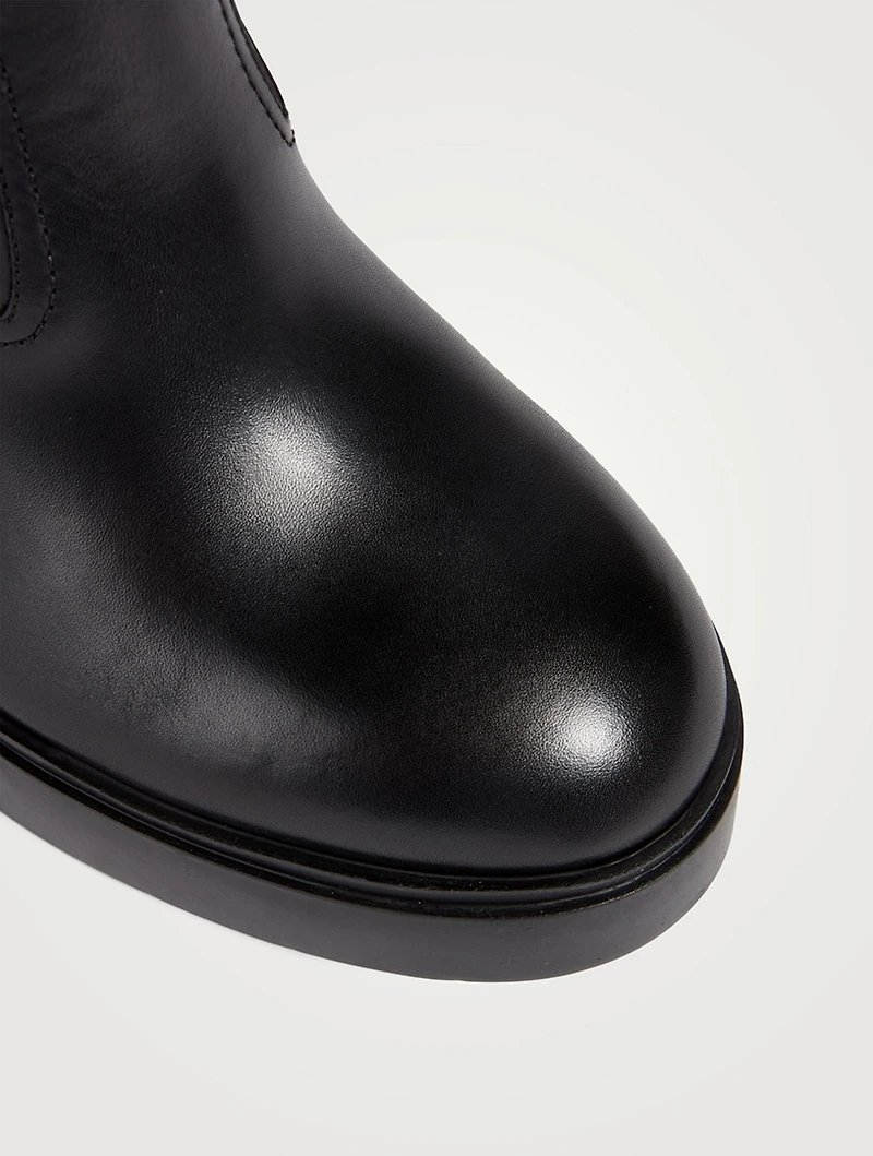 Libra Leather Platform Ankle Boots