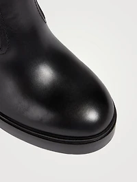Libra Leather Platform Ankle Boots