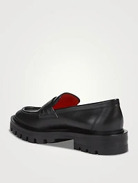 Feline Leather Penny Loafers