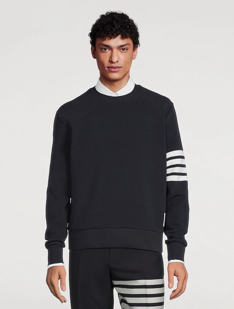 Cotton Ottoman Rib Sweatshirt