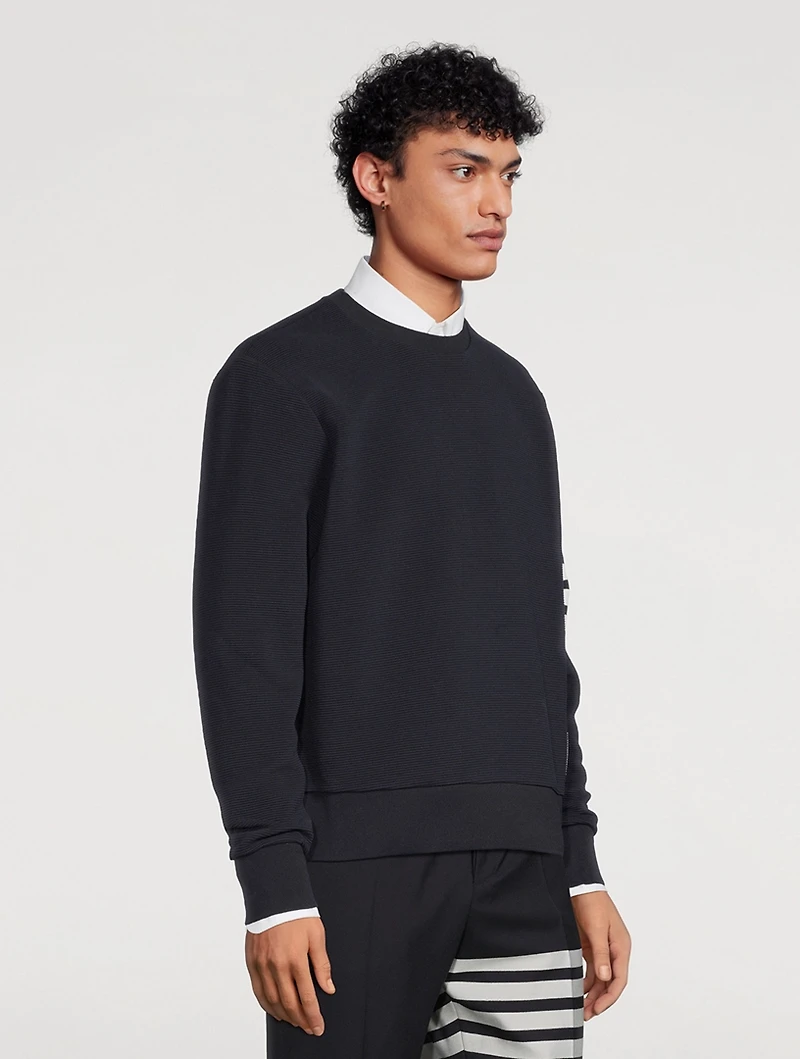 Cotton Ottoman Rib Sweatshirt