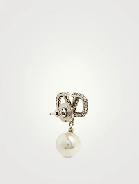 VLOGO Faux Pearl Earrings With Crystals