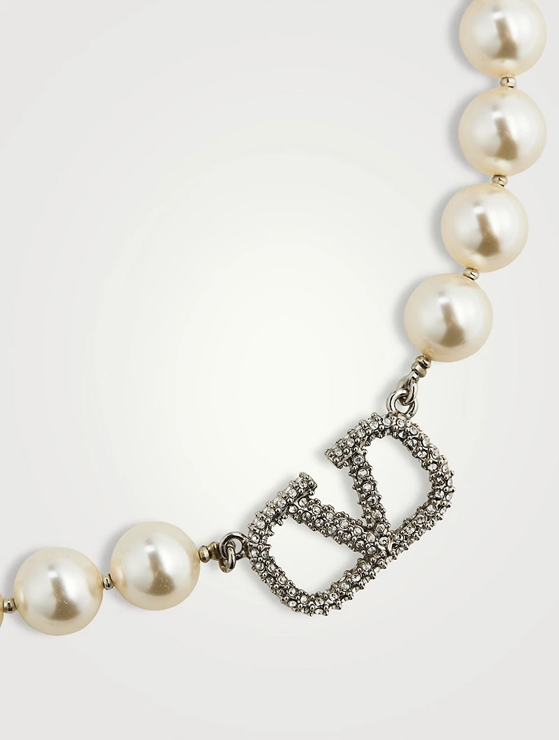 VLOGO Faux Pearl Necklace